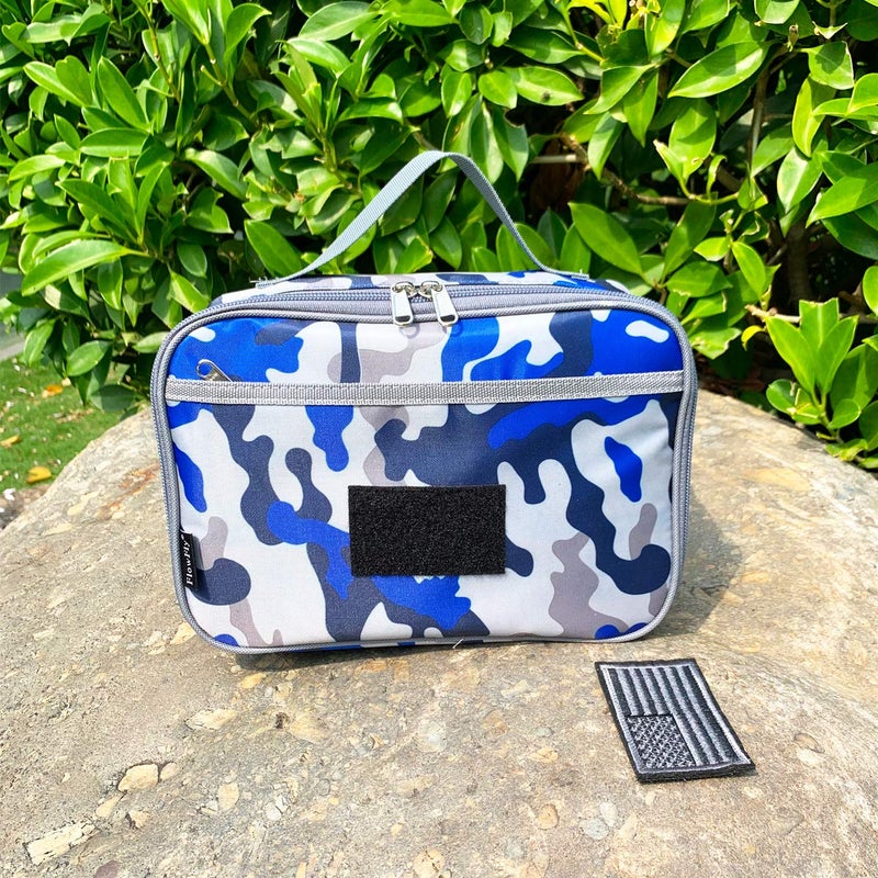 FlowFly Kids Lunch box Insulated Soft Bag Mini Cooler Back to School Thermal Meal Tote Kit for Girls, Boys, Flag - Image 4